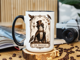 Black Cat Magician Tarot Coffee Mug, Mystic Cat Tarot Card Mug, The Magician Cat Cup, Witchy Gothic Gift for Cat Lovers