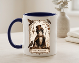 Black Cat Magician Tarot Coffee Mug, Mystic Cat Tarot Card Mug, The Magician Cat Cup, Witchy Gothic Gift for Cat Lovers