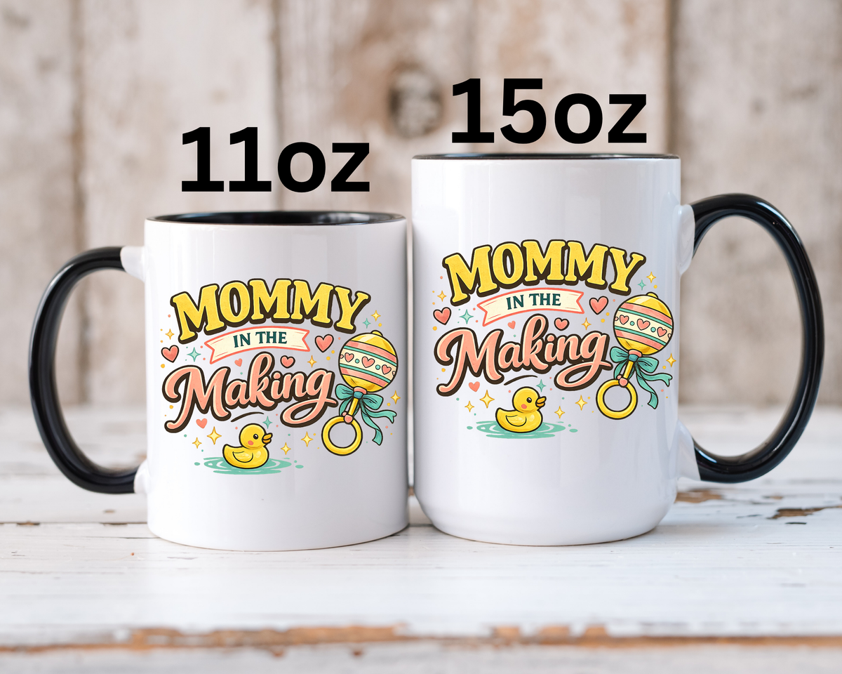 Mommy In The Making Mug, Pregnancy Announcement Coffee Mug, Expecting Mom Gift, First Time Mom Cup, Baby Shower Gift for Mom