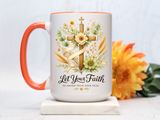 Christian Faith Inspirational Mug, Let Your Faith Be Bigger Than Your Fear Coffee Mug, Religious Gift for Women, Prayer Mug