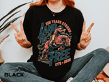 Land of the Free 250 Years Strong Comfort Colors Shirt, America 250th Anniversary Tee, Patriotic Cowboy Graphic Shirt, USA 1776-2026