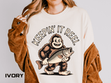 Funny Sasquatch Fishing Comfort Colors Shirt, Keepin It Reel Bigfoot Angler Tee, Fisherman Gift Shirt, Lake Life Outdoor Graphic Tee