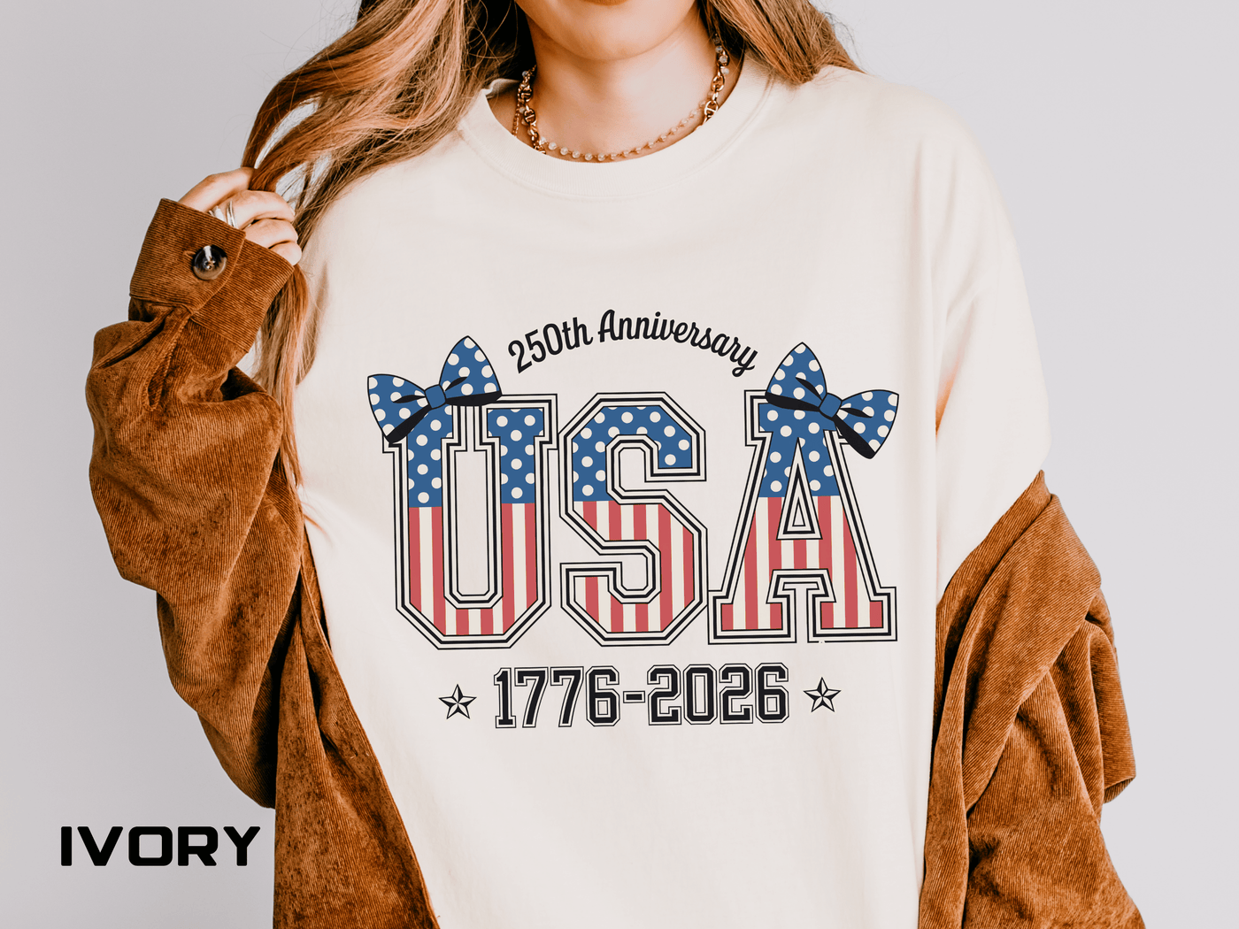 USA 250th Anniversary Comfort Colors Shirt, Patriotic Coquette Bow Tee, America 1776 2026 Graphic Shirt, Fourth of July Gift