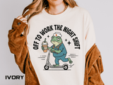 Night Shift Nurse Comfort Colors Shirt, Funny Nurse Frog Tee, Healthcare Worker Gift, RN CNA Nursing School Graduate Shirt