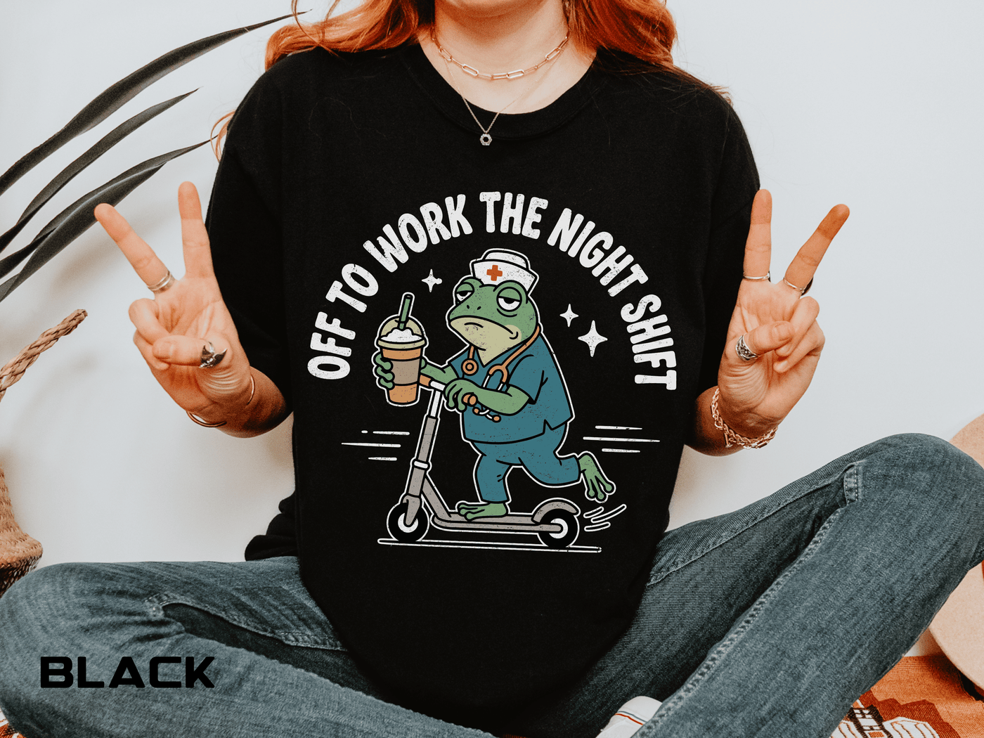 Night Shift Nurse Comfort Colors Shirt, Funny Nurse Frog Tee, Healthcare Worker Gift, RN CNA Nursing School Graduate Shirt