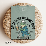 Night Shift Nurse Comfort Colors Shirt, Funny Nurse Frog Tee, Healthcare Worker Gift, RN CNA Nursing School Graduate Shirt