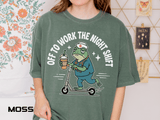 Night Shift Nurse Comfort Colors Shirt, Funny Nurse Frog Tee, Healthcare Worker Gift, RN CNA Nursing School Graduate Shirt