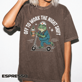 Night Shift Nurse Comfort Colors Shirt, Funny Nurse Frog Tee, Healthcare Worker Gift, RN CNA Nursing School Graduate Shirt