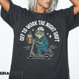 Night Shift Nurse Comfort Colors Shirt, Funny Nurse Frog Tee, Healthcare Worker Gift, RN CNA Nursing School Graduate Shirt
