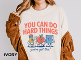 You Can Do Hard Things Teacher Shirt, Motivational Classroom Comfort Colors Tee, School Counselor Gift, Positive Educator Shirt