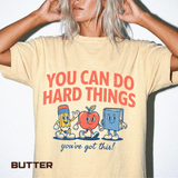 You Can Do Hard Things Teacher Shirt, Motivational Classroom Comfort Colors Tee, School Counselor Gift, Positive Educator Shirt