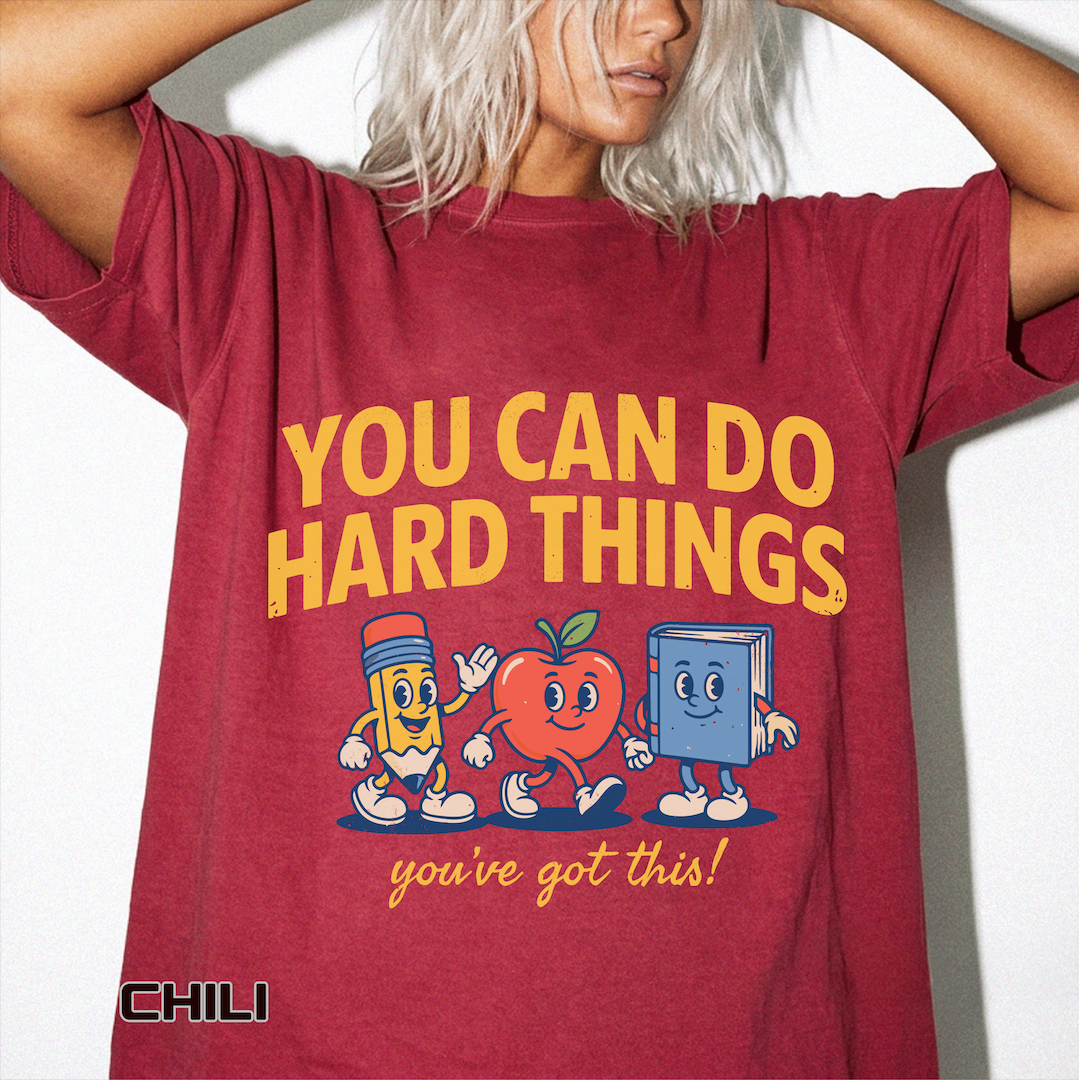 You Can Do Hard Things Teacher Shirt, Motivational Classroom Comfort Colors Tee, School Counselor Gift, Positive Educator Shirt