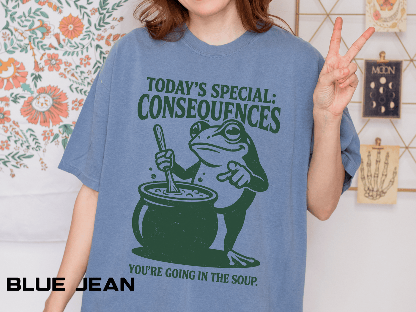 Funny Frog Consequences Shirt Comfort Colors Tee, Today's Special Consequences Teacher Shirt, Classroom Humor Gift, Retro Frog Graphic Tee
