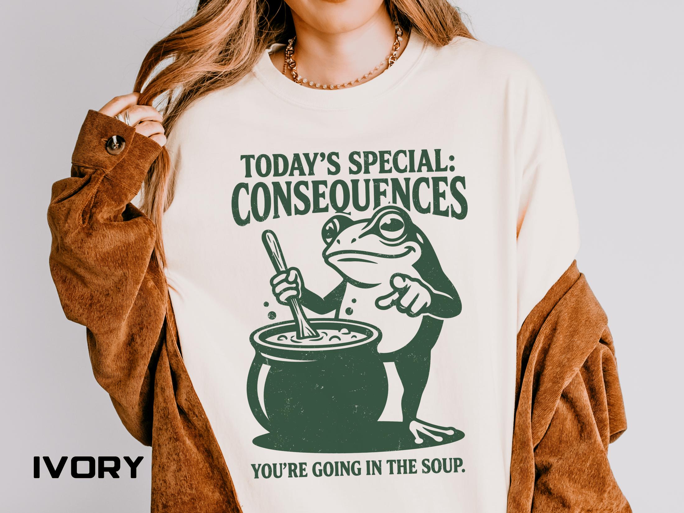 Funny Frog Consequences Shirt Comfort Colors Tee, Today's Special Consequences Teacher Shirt, Classroom Humor Gift, Retro Frog Graphic Tee