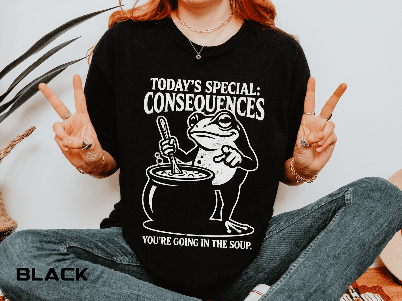 Funny Frog Consequences Shirt Comfort Colors Tee, Today's Special Consequences Teacher Shirt, Classroom Humor Gift, Retro Frog Graphic Tee