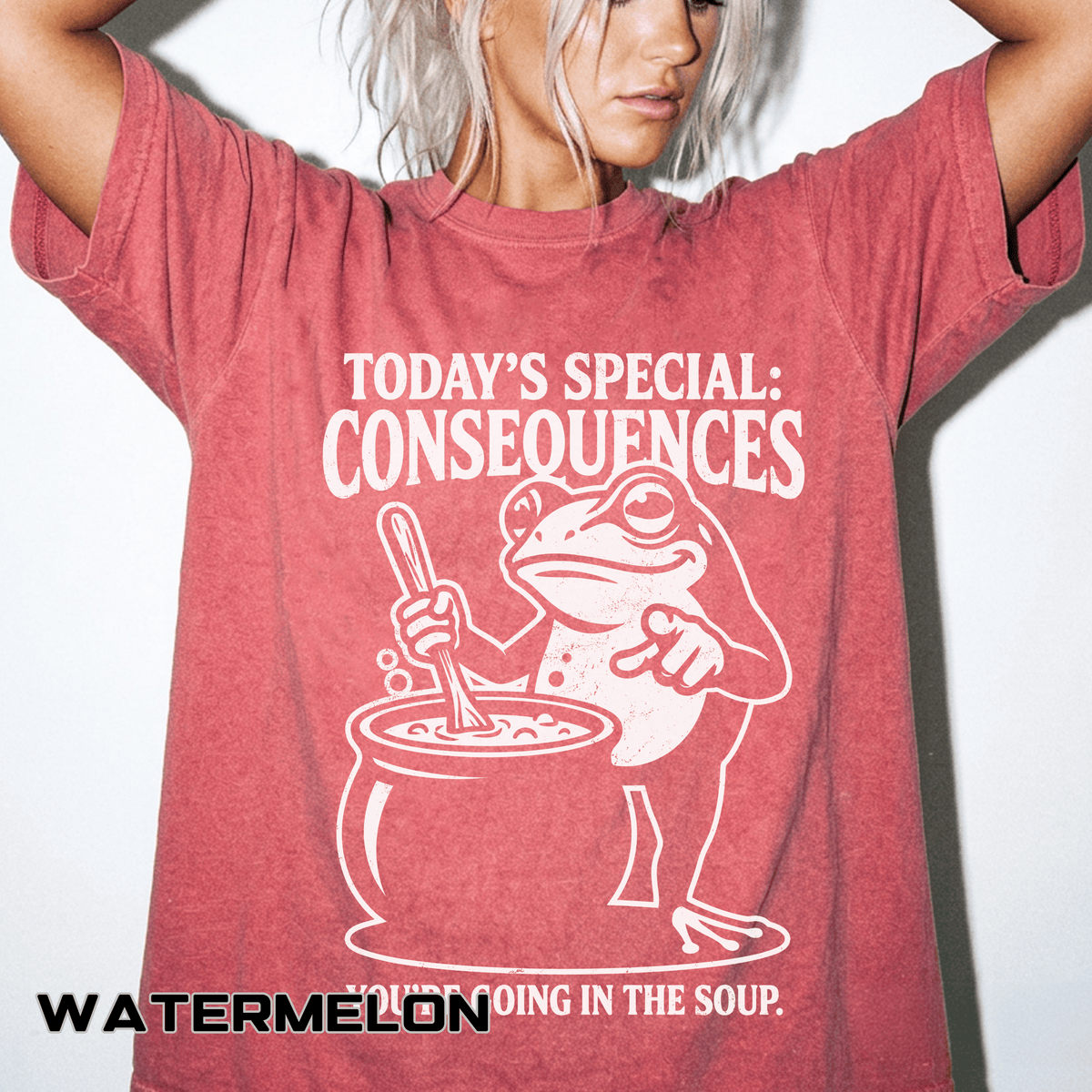 Funny Frog Consequences Shirt Comfort Colors Tee, Today's Special Consequences Teacher Shirt, Classroom Humor Gift, Retro Frog Graphic Tee