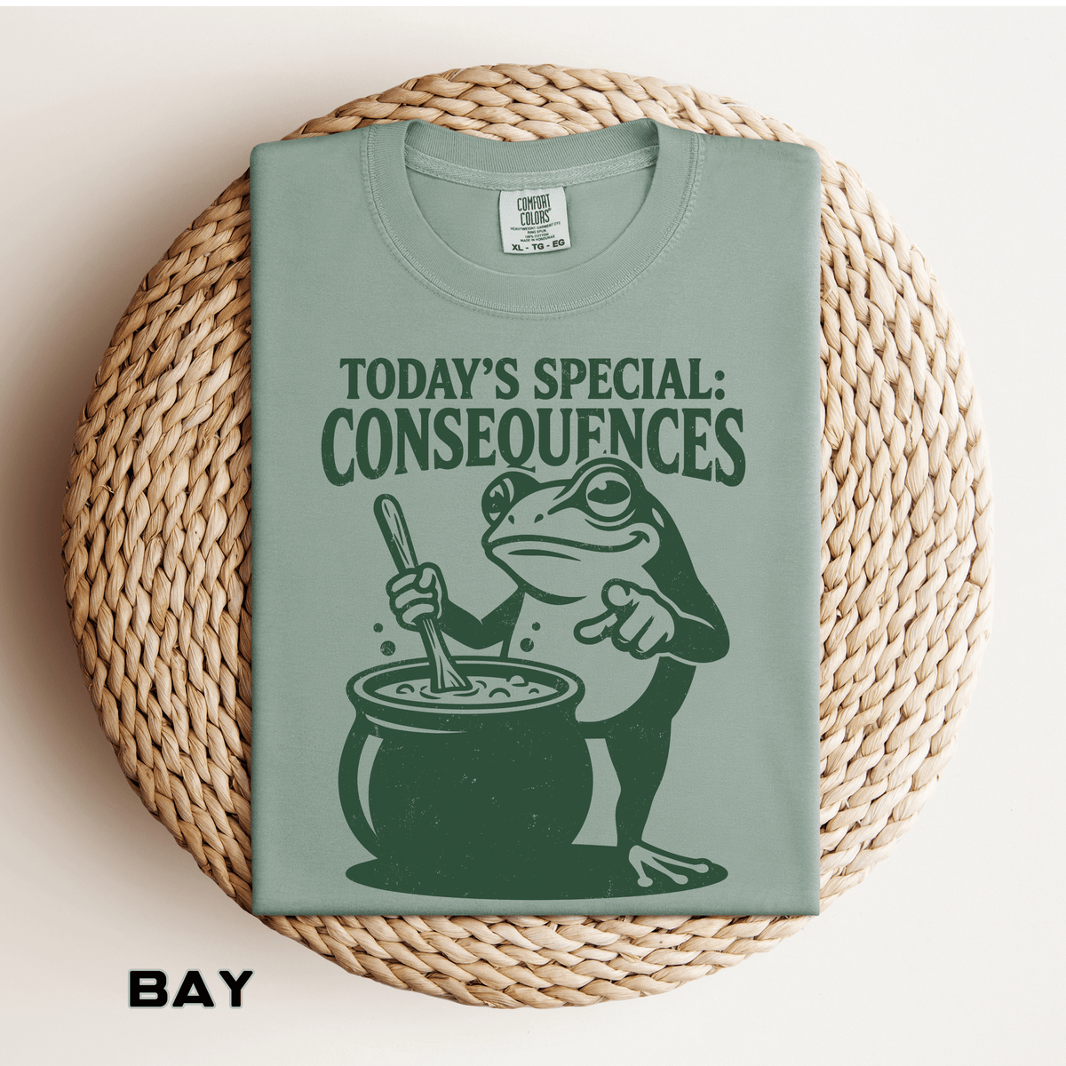 Funny Frog Consequences Shirt Comfort Colors Tee, Today's Special Consequences Teacher Shirt, Classroom Humor Gift, Retro Frog Graphic Tee