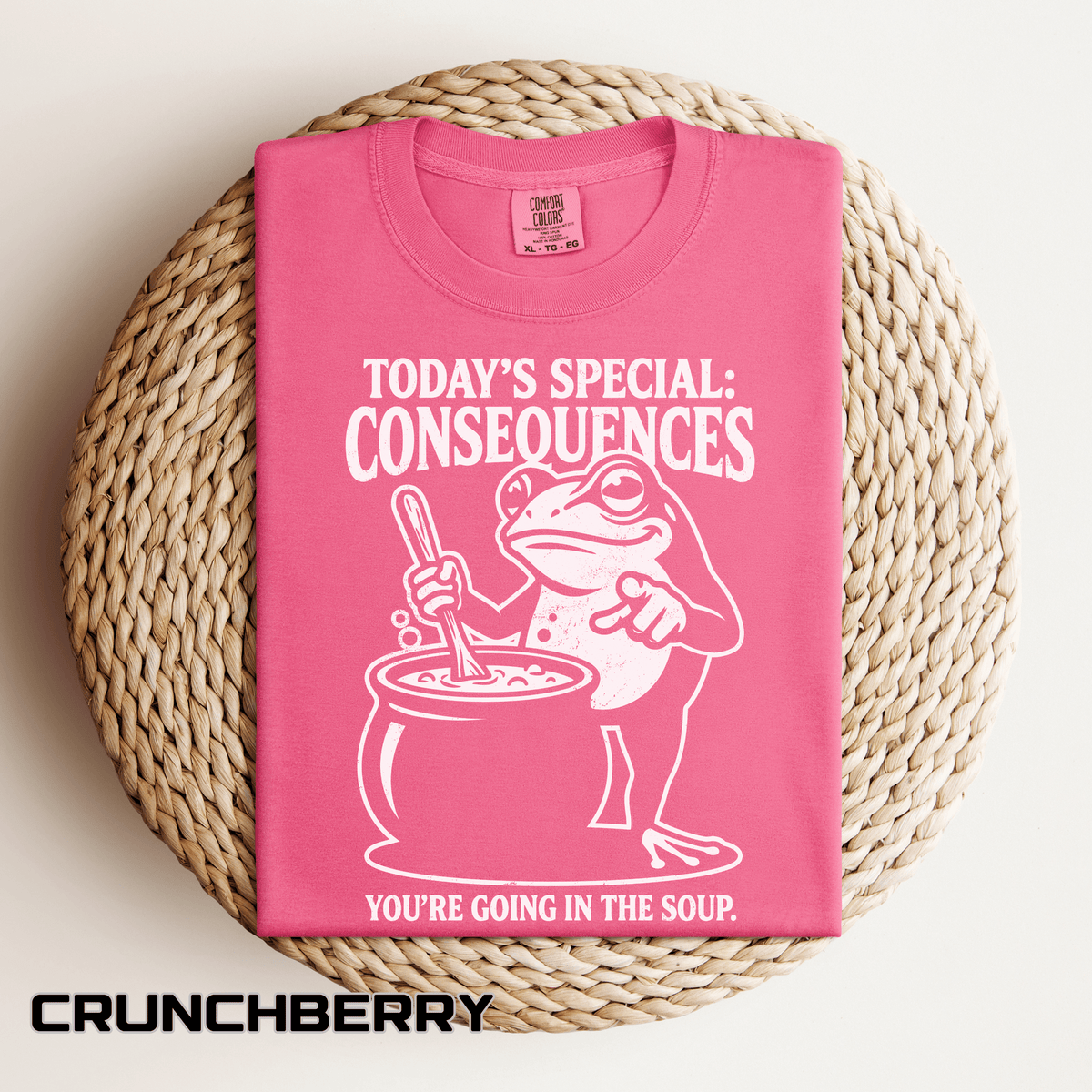 Funny Frog Consequences Shirt Comfort Colors Tee, Today's Special Consequences Teacher Shirt, Classroom Humor Gift, Retro Frog Graphic Tee
