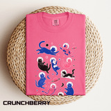 Space Cat Shirt Comfort Colors Tee, Astronaut Cat Graphic T Shirt, Galaxy Cat Lover Gift, Cute Cosmic Kitty Shirt for Women