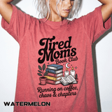 Comfort Colors Tired Moms Book Club Shirt, Book Lover Mom Tee, Reading Mom Shirt, Coffee and Books Graphic Tee, Booktok Gift