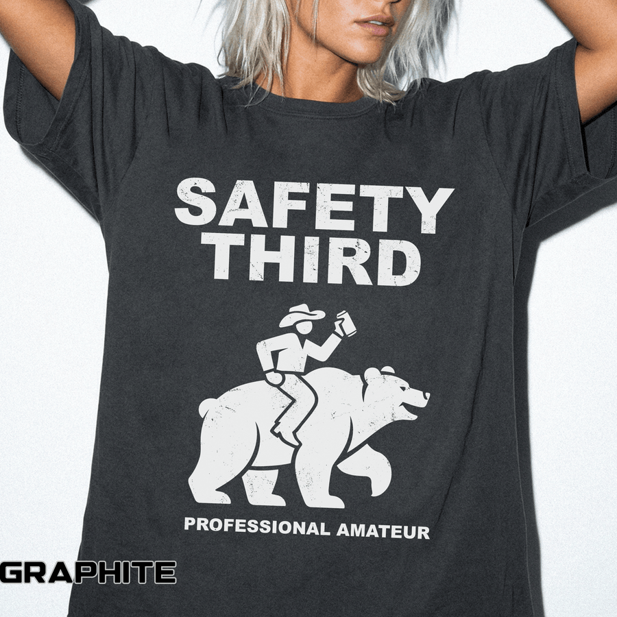 Comfort Colors Safety Third Shirt, Funny Blue Collar Worker Tee, Construction Humor Shirt, Tradesman Gift, Professional Amateur Graphic Tee