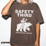 Comfort Colors Safety Third Shirt, Funny Blue Collar Worker Tee, Construction Humor Shirt, Tradesman Gift, Professional Amateur Graphic Tee
