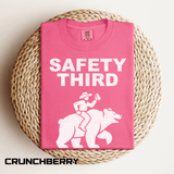 Comfort Colors Safety Third Shirt, Funny Blue Collar Worker Tee, Construction Humor Shirt, Tradesman Gift, Professional Amateur Graphic Tee