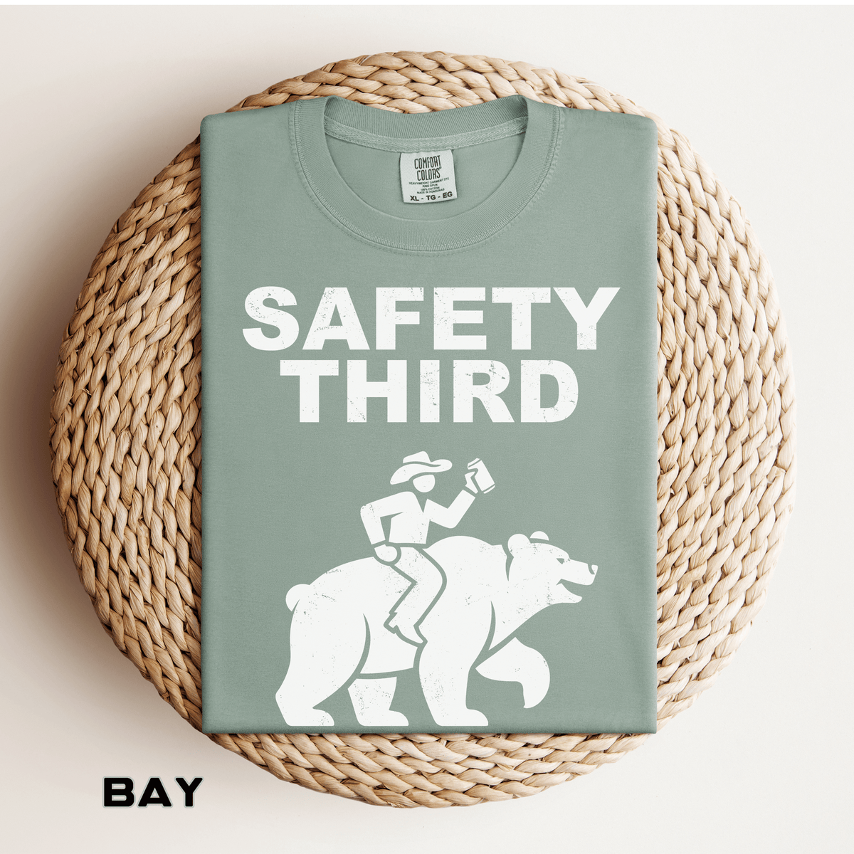 Comfort Colors Safety Third Shirt, Funny Blue Collar Worker Tee, Construction Humor Shirt, Tradesman Gift, Professional Amateur Graphic Tee