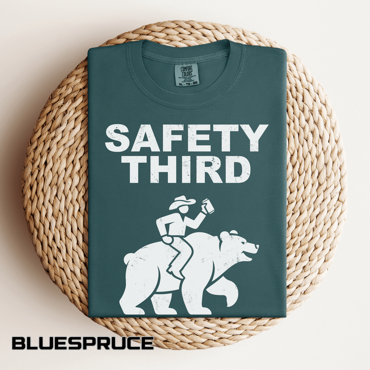 Comfort Colors Safety Third Shirt, Funny Blue Collar Worker Tee, Construction Humor Shirt, Tradesman Gift, Professional Amateur Graphic Tee