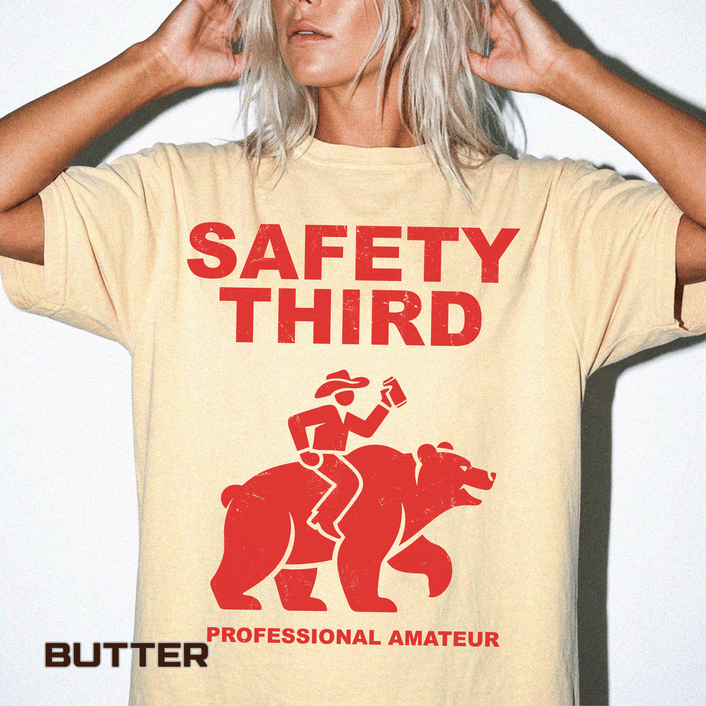 Comfort Colors Safety Third Shirt, Funny Blue Collar Worker Tee, Construction Humor Shirt, Tradesman Gift, Professional Amateur Graphic Tee
