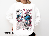 Galactic Coffee Comfort Colors Sweatshirt, Funny Alien Coffee Lover Shirt, Space Nerd Sweatshirt, Sci Fi Gift for Coffee Fans