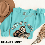 Keepin It Reel Comfort Colors Sweatshirt, Funny Fishing Sweatshirt, Bigfoot Fishing Shirt, Fisherman Gift for Men and Women
