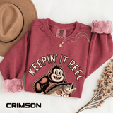 Keepin It Reel Comfort Colors Sweatshirt, Funny Fishing Sweatshirt, Bigfoot Fishing Shirt, Fisherman Gift for Men and Women