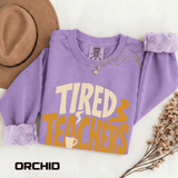 Tired Teachers Coffee Club Comfort Colors Sweatshirt, Funny Teacher Coffee Shirt, Educator Gift, Teacher Life Pullover