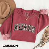 Nurse Floral Comfort Colors Sweatshirt, Nurse Appreciation Gift, Retro Varsity Nurse Crewneck, Healthcare Worker Sweatshirt