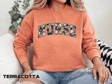 Nurse Floral Comfort Colors Sweatshirt, Nurse Appreciation Gift, Retro Varsity Nurse Crewneck, Healthcare Worker Sweatshirt