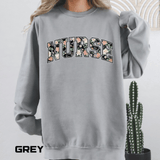Nurse Floral Comfort Colors Sweatshirt, Nurse Appreciation Gift, Retro Varsity Nurse Crewneck, Healthcare Worker Sweatshirt