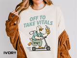 Funny Off To Take Vitals Comfort Colors Shirt, Duck Healthcare Worker Tee, Medical Humor Graphic T Shirt, Clinic Staff Gift