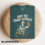 Funny Off To Take Vitals Comfort Colors Shirt, Duck Healthcare Worker Tee, Medical Humor Graphic T Shirt, Clinic Staff Gift