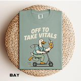 Funny Off To Take Vitals Comfort Colors Shirt, Duck Healthcare Worker Tee, Medical Humor Graphic T Shirt, Clinic Staff Gift
