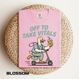 Funny Off To Take Vitals Comfort Colors Shirt, Duck Healthcare Worker Tee, Medical Humor Graphic T Shirt, Clinic Staff Gift
