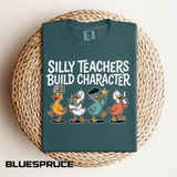 Funny Teacher Comfort Colors Shirt, Silly Teachers Build Character Tee, Teacher Appreciation Gift, Elementary School Teacher Shirt