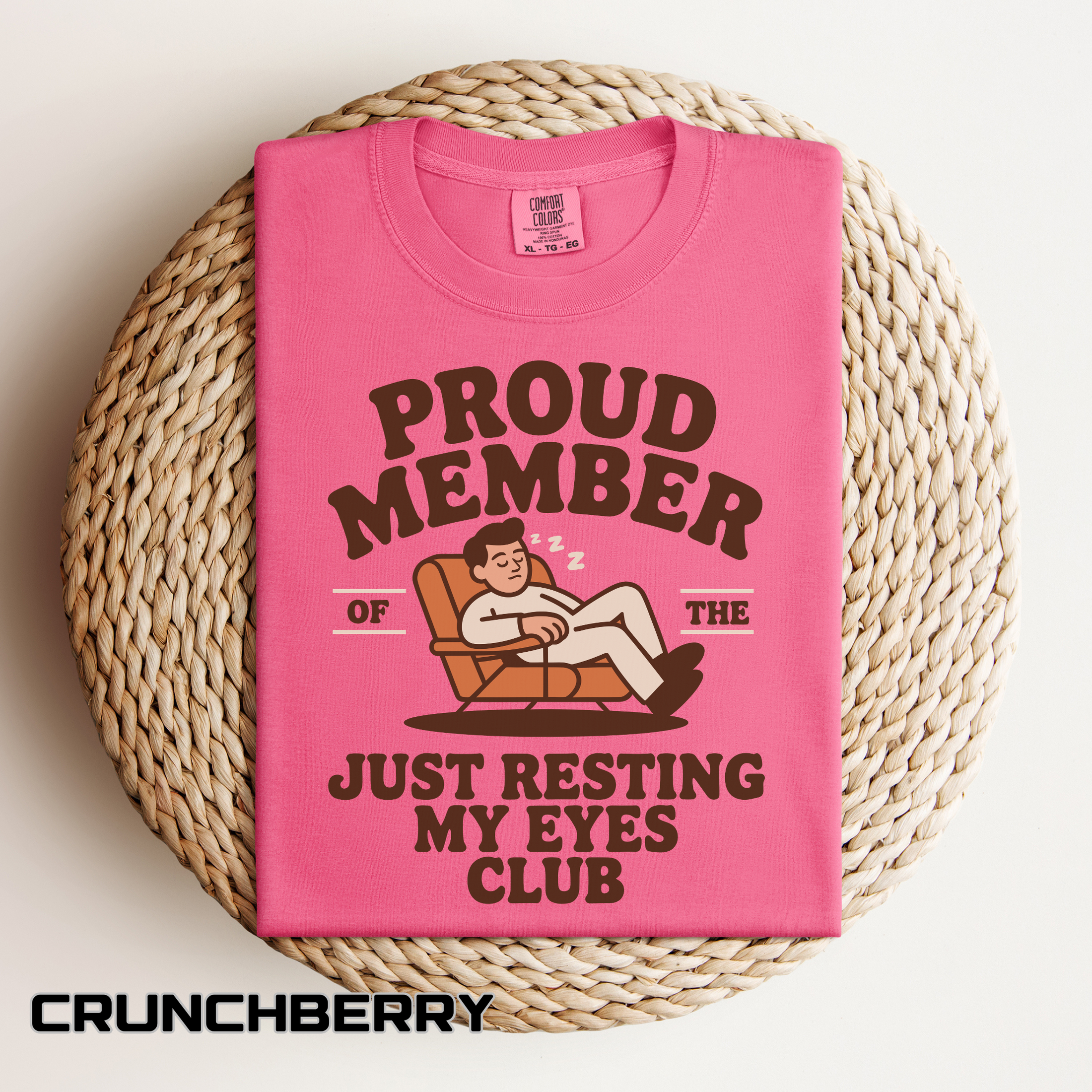 Funny Nap Lover Comfort Colors Shirt, Just Resting My Eyes Club Tee, Tired Adult Humor Shirt, Relaxation Graphic Tee Gif