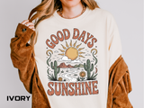 Positive Sunshine Comfort Colors Shirt, Good Days Sunshine Graphic Tee, Retro Desert Nature Shirt, Boho Summer Aesthetic Tee