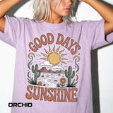 Positive Sunshine Comfort Colors Shirt, Good Days Sunshine Graphic Tee, Retro Desert Nature Shirt, Boho Summer Aesthetic Tee