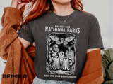 National Parks Gothic Comfort Colors Shirt, Protect Our National Parks Graphic Tee, Cryptid Nature Lover Shirt, Spooky Outdoor Apparel