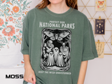National Parks Gothic Comfort Colors Shirt, Protect Our National Parks Graphic Tee, Cryptid Nature Lover Shirt, Spooky Outdoor Apparel
