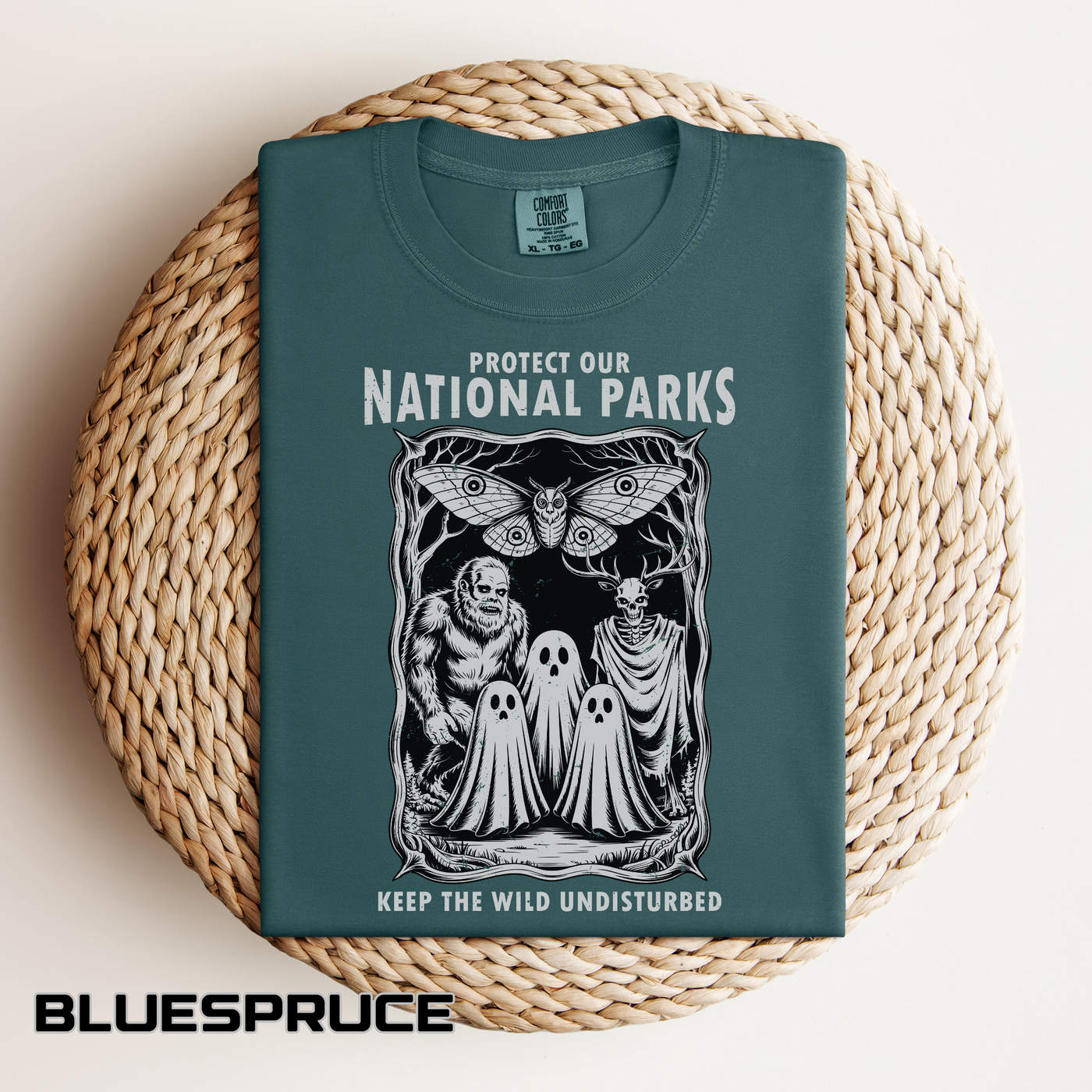 National Parks Gothic Comfort Colors Shirt, Protect Our National Parks Graphic Tee, Cryptid Nature Lover Shirt, Spooky Outdoor Apparel