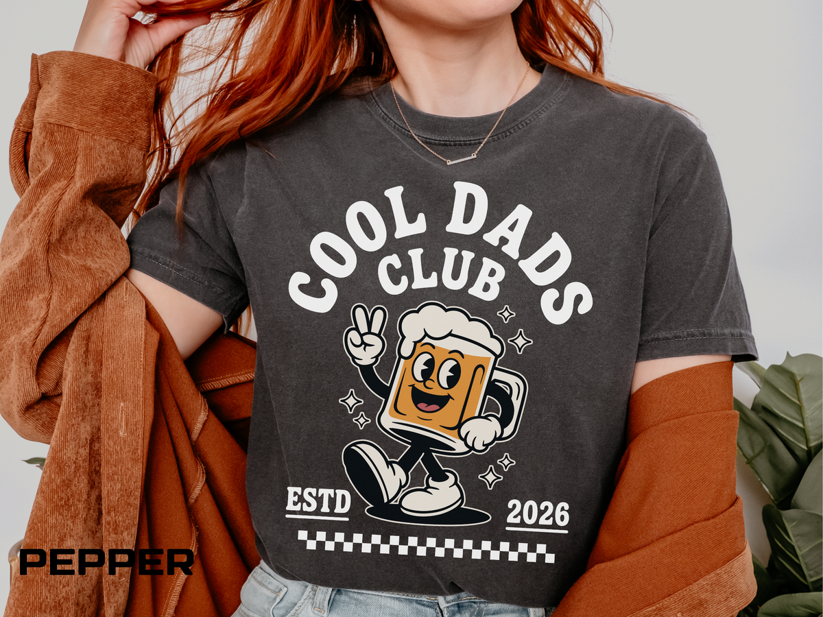 Funny New Dad Comfort Colors Shirt, Cool Dads Club Est 2026 Tee, First Time Dad Gift, Pregnancy Announcement Shirt for Fathers