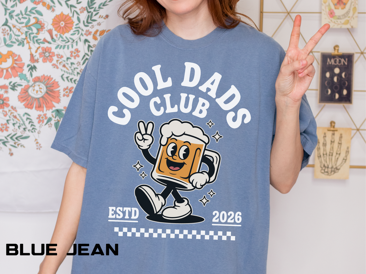 Funny New Dad Comfort Colors Shirt, Cool Dads Club Est 2026 Tee, First Time Dad Gift, Pregnancy Announcement Shirt for Fathers
